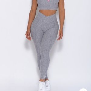Bombshell Light Grey Brazilian Contour Leggings